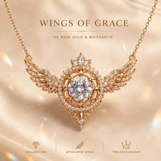 Moving Angel Wing Necklace