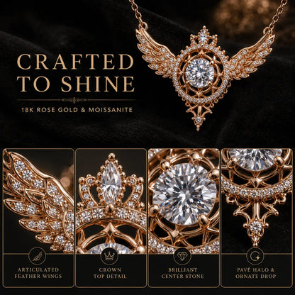 Moving Angel Wing Necklace