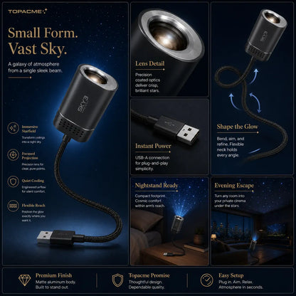 Topacme Nocturne USB Star Projector