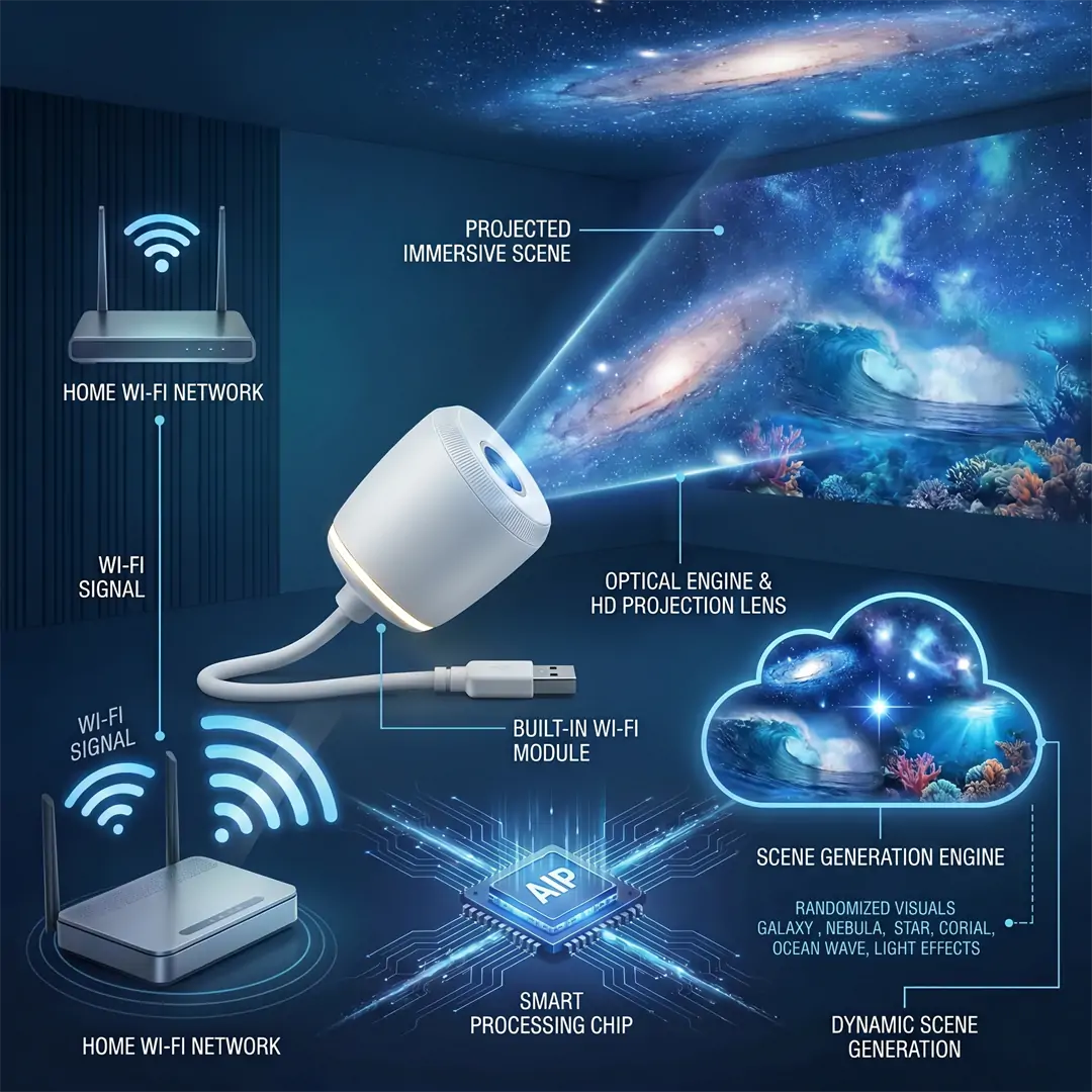 Comauo® Night Light Projector