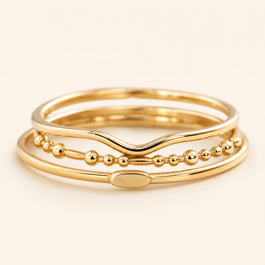 Contour Stack Ring Set