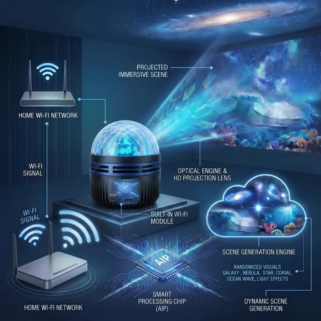 Topacme® 360° Night Light Projector🌌✨