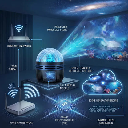 Topacme® 360° Night Light Projector🌌✨