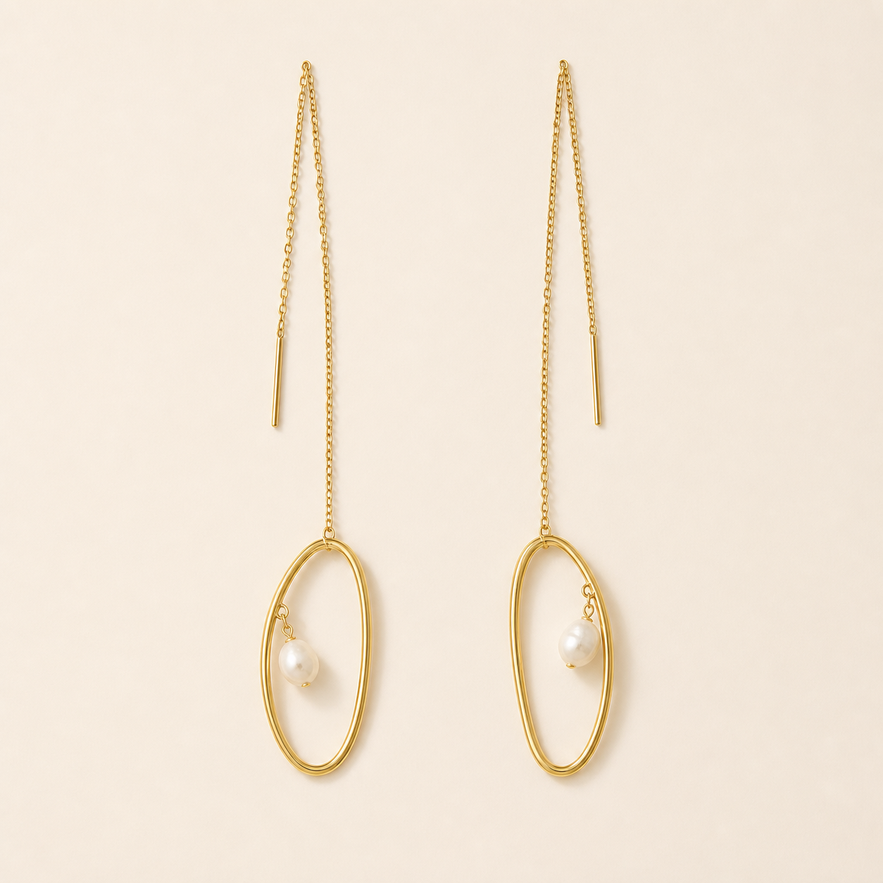 Orbit Veil Threader Earrings