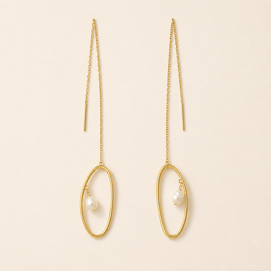 Orbit Veil Threader Earrings