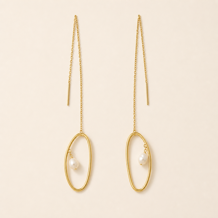Orbit Veil Threader Earrings